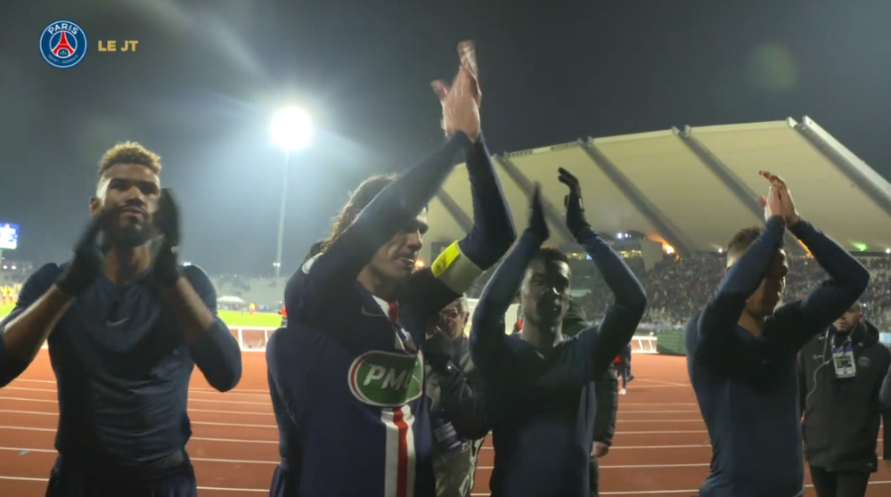 Les images du PSG ce lundi : célébrations, réactions et geste technique suite à la victoire contre le Linas-Montlhéry