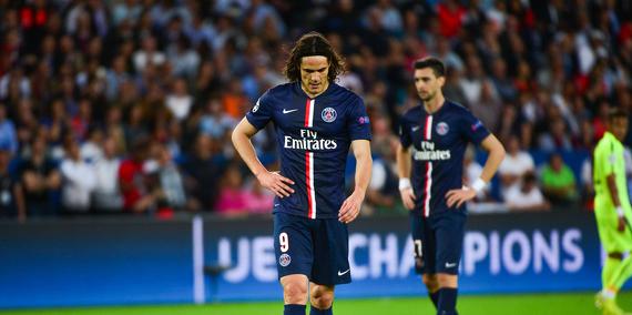 Cavani et Pastore defaite PSG Barcelone