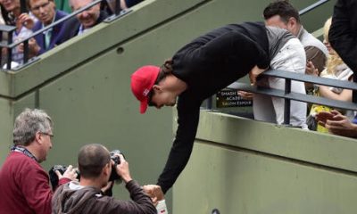 PSG - Zlatan Ibrahimovic détendu à Roland Garros avant la Coupe de France