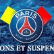 Cartons et Suspensions apres PSG-Ajaccio