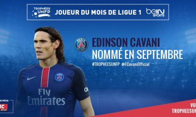 Edinson Cavani Nominé Trophée UNFP Meilleur joueur du mois