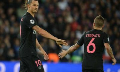 zlatan ibrahimovic + marco verratti-psg