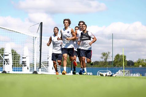 Les images de l'entraînement du PSG de dimanche partagées par les joueurs la bonne humeur règne