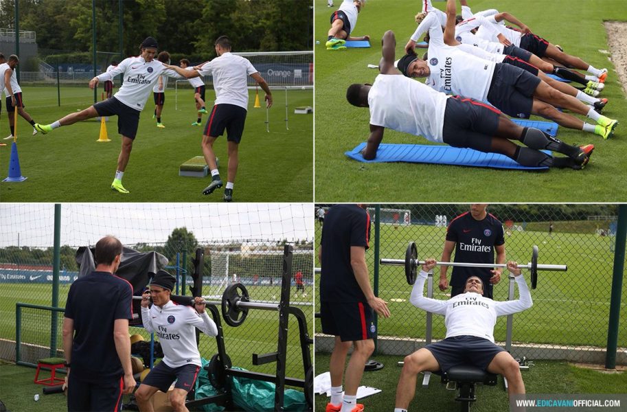 Les joueurs du PSG partagent des images le l'entraînement de ce samedi