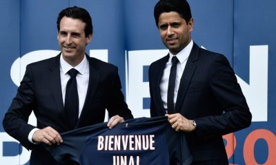 Unai Emery et Nasser Al Khelaifi présentation PSG juillet 2016