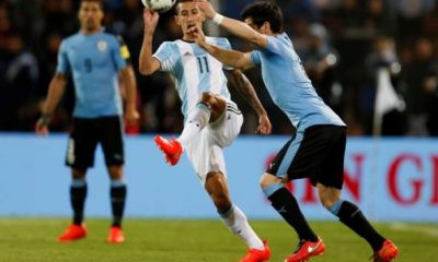 Di Maria et l'Argentine gagnent contre l'Uruguay de Cavani et prennent la première place