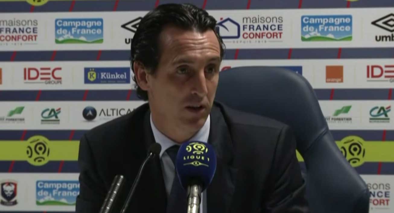 Unai Emery conférence Caen/PSG