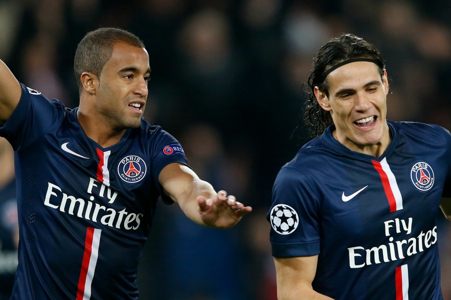 Lucas Moura + Edinson Cavani