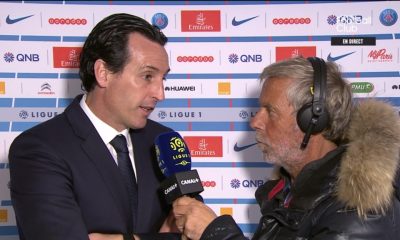 Unai Emery zone mixte PSG/Rennes