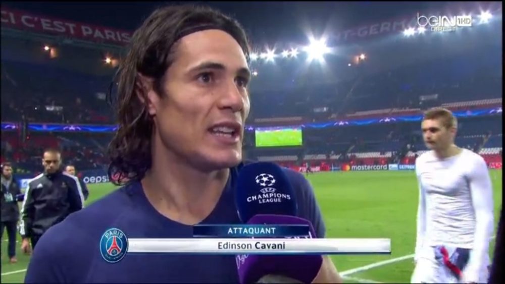 Edinson Cavani réaction PSG/Ludogorets