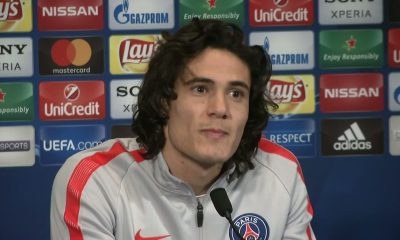 Edinson Cavani conférence de presse PSG - FC Barcelone