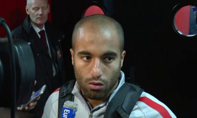 Lucas Moura zone mixte Rennes/PSG