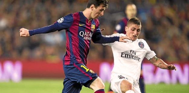 Lionel Messi vs Marco Verratti 1/8 Champions League