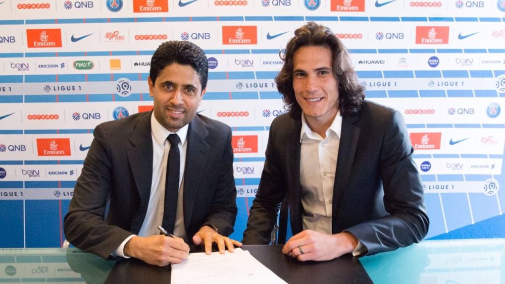 Edinson Cavani signature prolongation de contrat Nasser Al-Khelaïfi