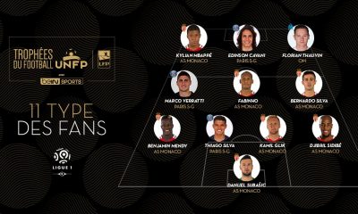 UNFP - Equipe-type de la saison 3 joueurs du PSG, 6 de l'AS Monaco et 1 de l'OM.jpg