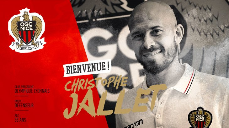 Anciens - Christopher Jallet quitte l'OL pour signer à Nice