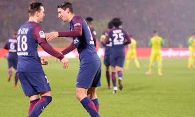 Giovani Lo Celso + Angel Di Maria lors de FC Nantes/PSG