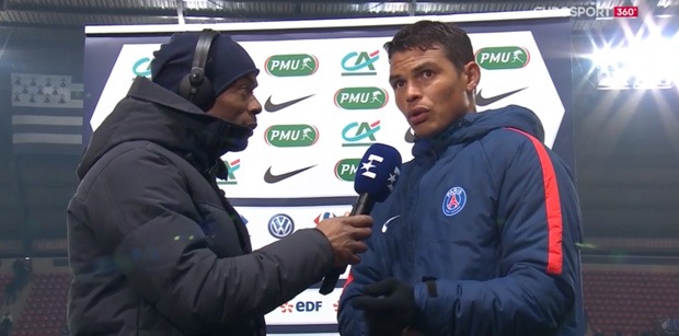 Rennes/PSG - Thiago Silva "On a respecté cette bonne équipe...Je dois féliciter tout le monde"