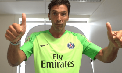 Des images du premier entraînement de Buffon au PSG