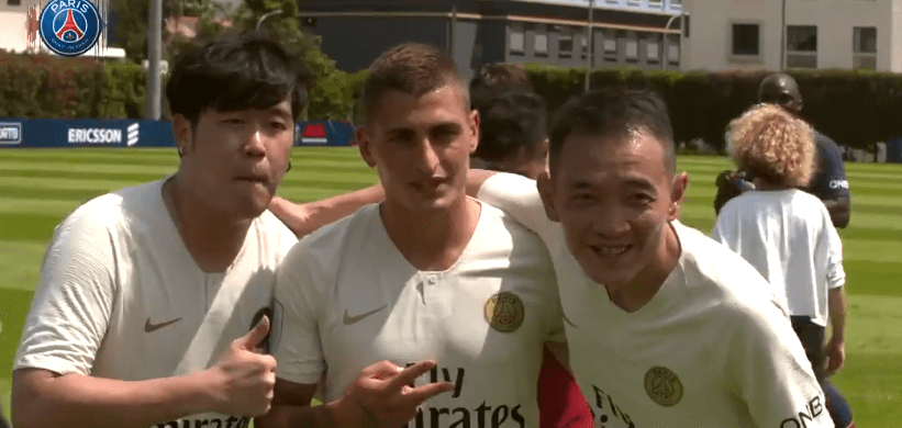 Les supporters sont ravis de croisés le PSG à Singapour c'est réciproque pour Verratti