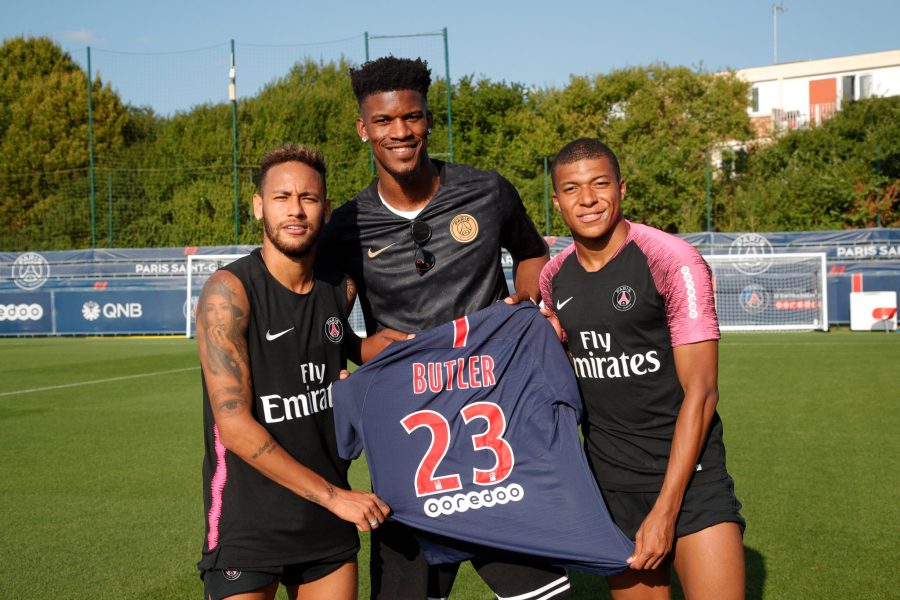 Jimmy Butler rend visite aux joueurs du PSG