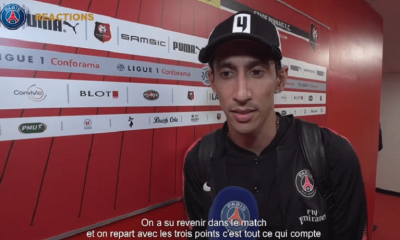 Rennes/PSG - Di Maria "On a su revenir dans le match et on repart avec les 3 points c'est tout ce qui compte"