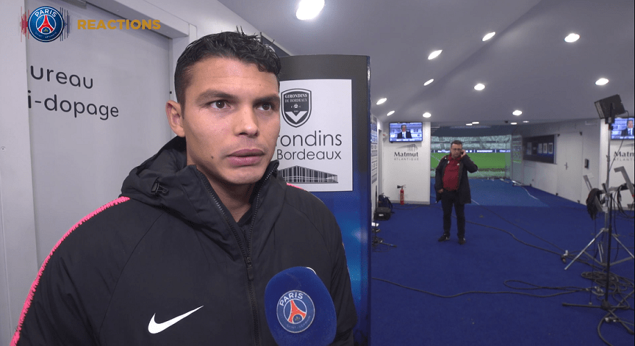 Bordeaux/PSG - Thiago Silva "Notre série s'arrête mais il faut repartir de l'avant et travailler"