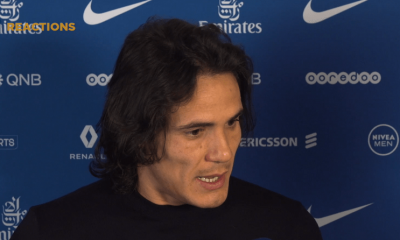 PSG/Rennes - Edinson Cavani "Une belle victoire...C'était plus simple après la pause"