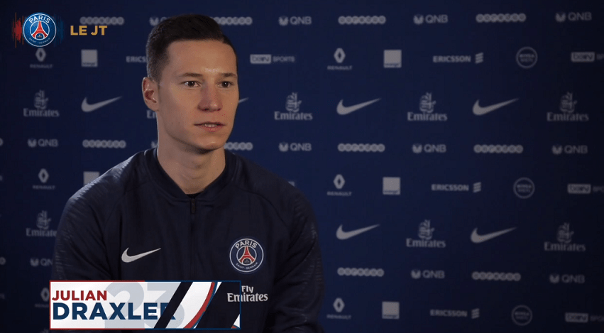 Draxler "Je pense avoir progressé, particulièrement depuis l’arrivée de Thomas Tuchel"