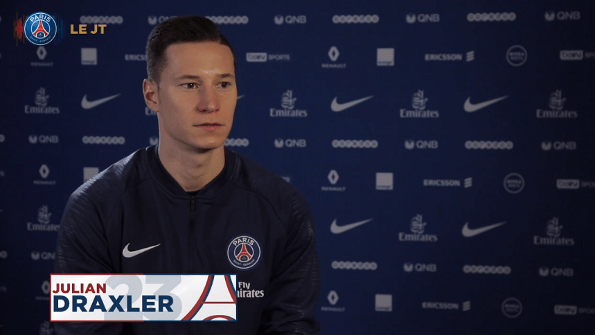 OL/PSG - Draxler "Notre équipe est peut-être plus forte, mais il faudra le montrer sur le terrain"