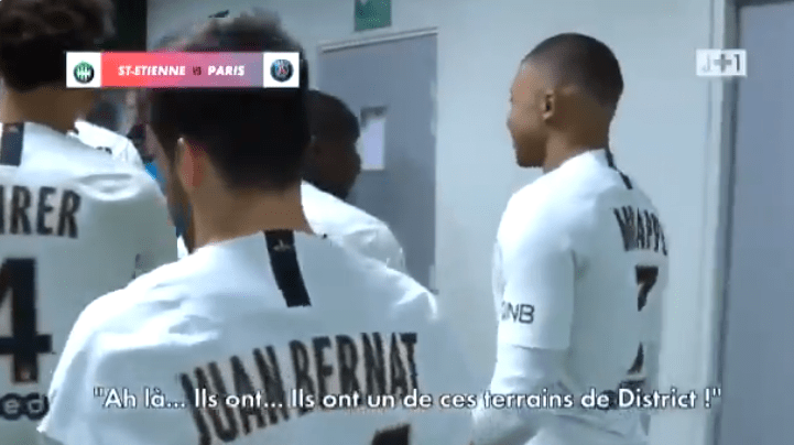 Kylian Mbappé a qualifié la pelouse de Geoffroy-Guichard de "terrain de District"