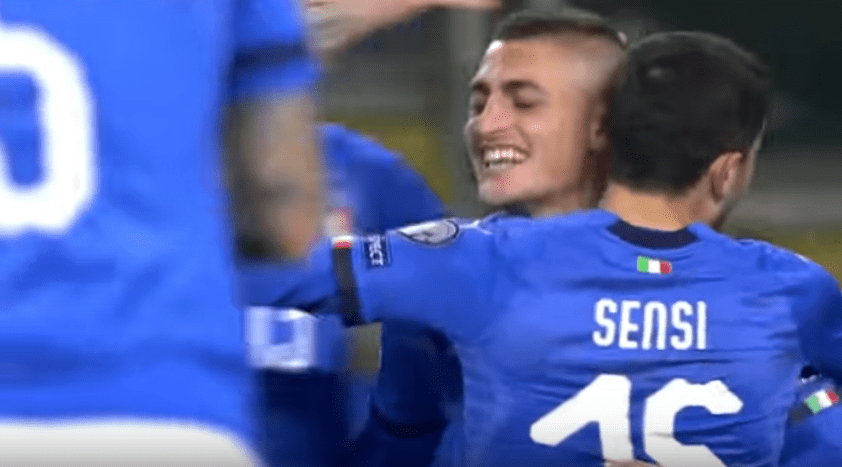 Marco Verratti a marqué lors de la victoire de l'Italie conte le Liechtenstein