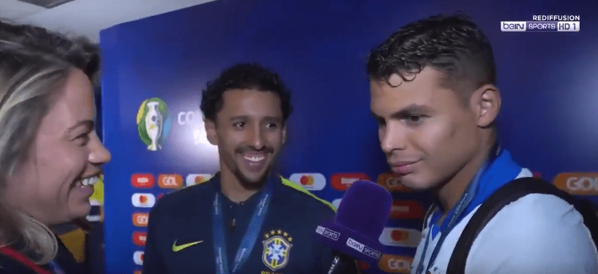 Thiago Silva et Marquinhos expriment leur joie et évoquent leur complicité après la victoire en Copa America