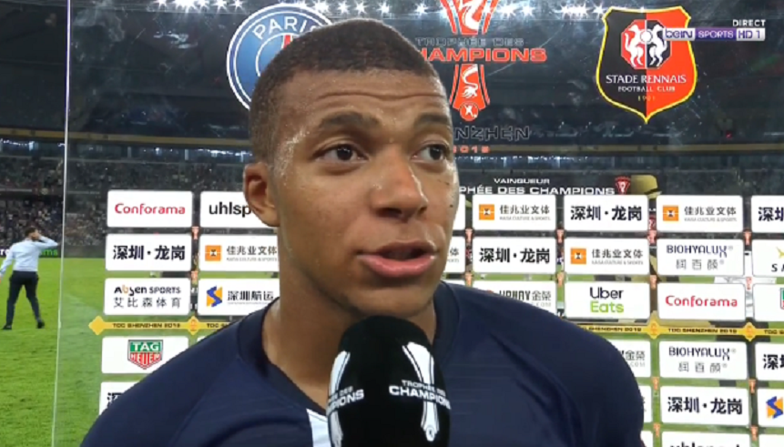 PSG/Rennes - Mbappé "Dans l'état d'esprit on y était tous. On ramène cette coupe pour nos supporters."