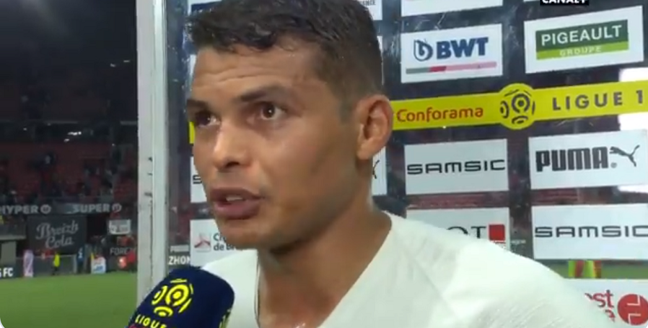 Rennes/PSG - Thiago Silva "On s'est relâché, je ne sais pas pourquoi...Ce n'était pas le vrai PSG"