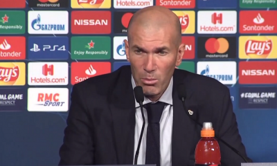 PSG/Real Madrid - Zidane "Le PSG a mérité de gagner son match. Ils ont été très bons à tous les niveaux"