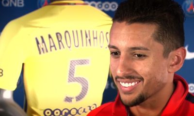 Marquinhos marqué par les supporters Parisiens: "C'était vraiment extraordinaire, émouvant"