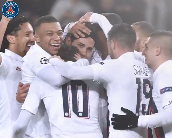 Les images du PSG ce mercredi : nombreuses célébrations de la victoire contre le Galatasaray et du but de Cavani