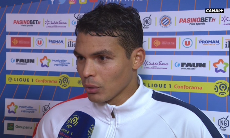 Montpellier/PSG - Thiago Silva "On ne peut pas entrer dans tous les matchs comme ça, doucement"