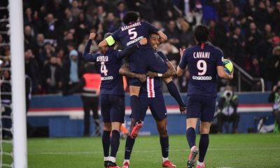 Célébration but Marquinhos PSG Bordeaux