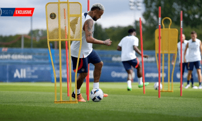 Revivez des extraits de l'entraînement du jour auprès des Parisiens