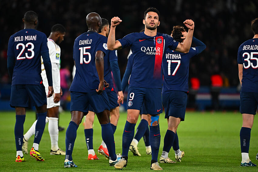 Gonçalo Ramos célébration but PSG/OL