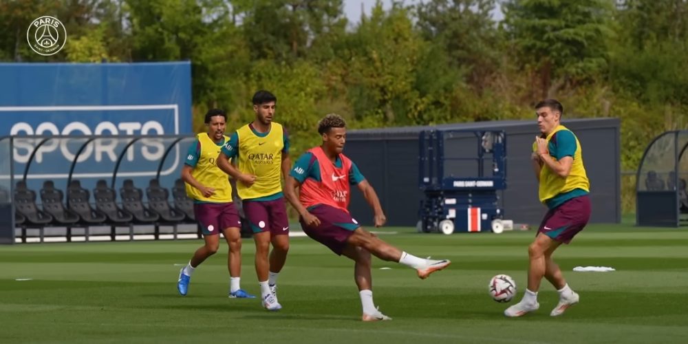 Revivez le premier entraînement de Doué au PSG