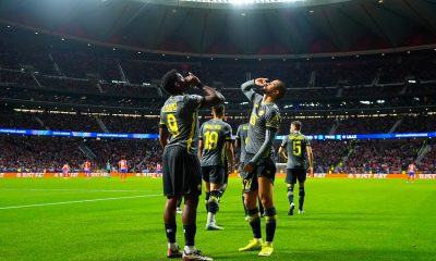 Célébration victoire Lille vs Atletico Madrid