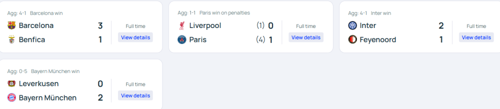 Champions League - Results of the second leg of the Round of 16 on Tuesday, with PSG through!  